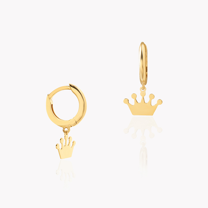 Taç Halka Sallantılı Çocuk Küpesi - Melike