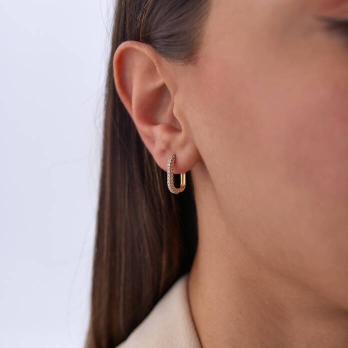 Taş Kaplamalı Ataç Küpe - 2