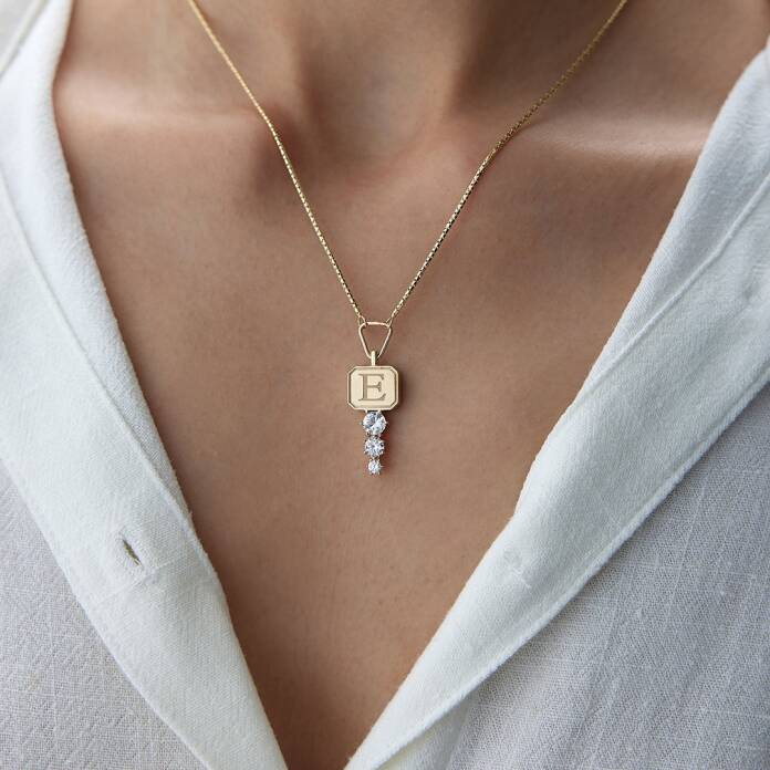 Tasarım Tria Harf Kolye - 2