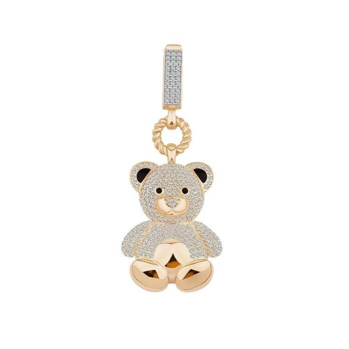 Taşlı 3D Ayıcık Charm - 1