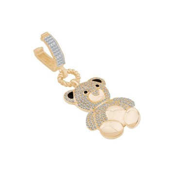 Taşlı 3D Ayıcık Charm - Ema (1)