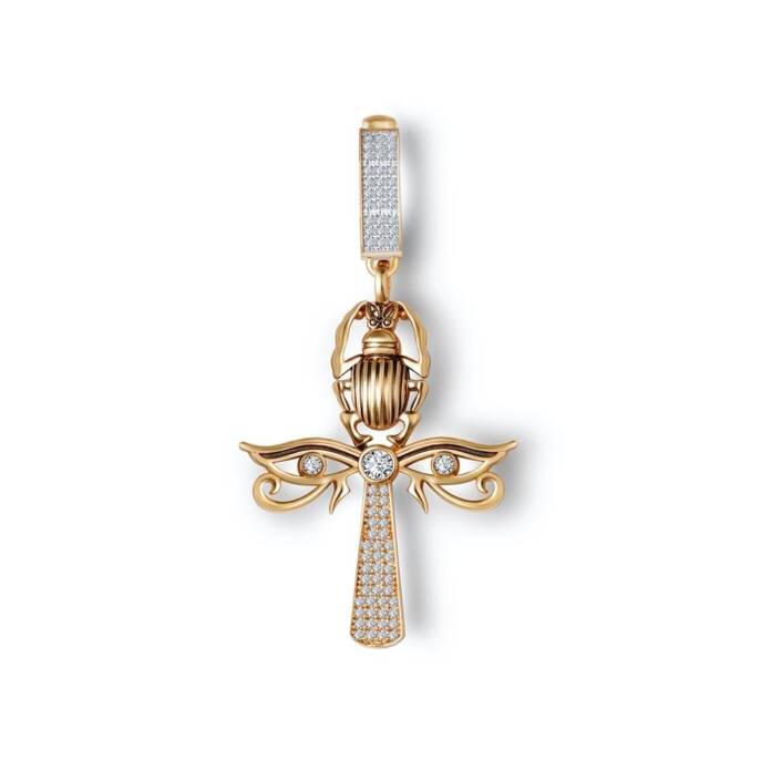 Taşlı Ankh Charm - 1