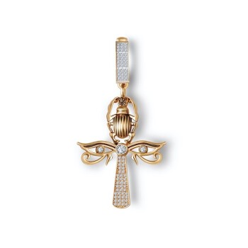 Taşlı Ankh Charm - Ema