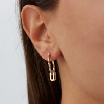 Taşlı Ataç Parçalı Küpe - Arax