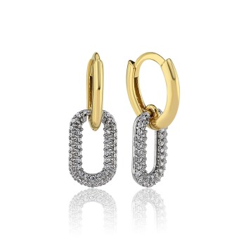 Taşlı Ataç Sallantılı Küpe - 3