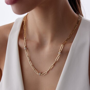 Taşlı Ataç Zincir - Mg Gold (1)