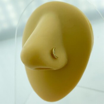 Taşlı Ay Motifli Altın Hızma - Dianora (1)