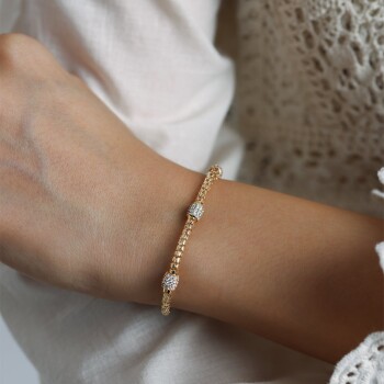 Taşlı Bobin Bileklik - Nüans