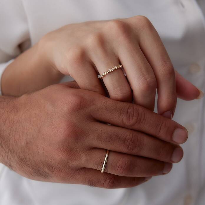 Taşlı Buğday Çift Alyans - 2