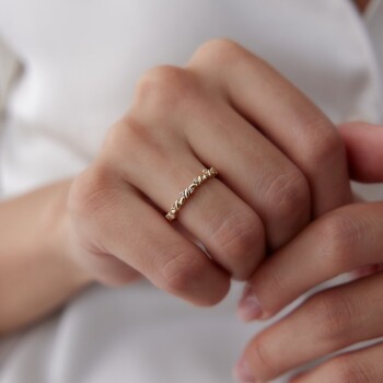 Taşlı Buğday Kadın Alyans - Tülay Alyans