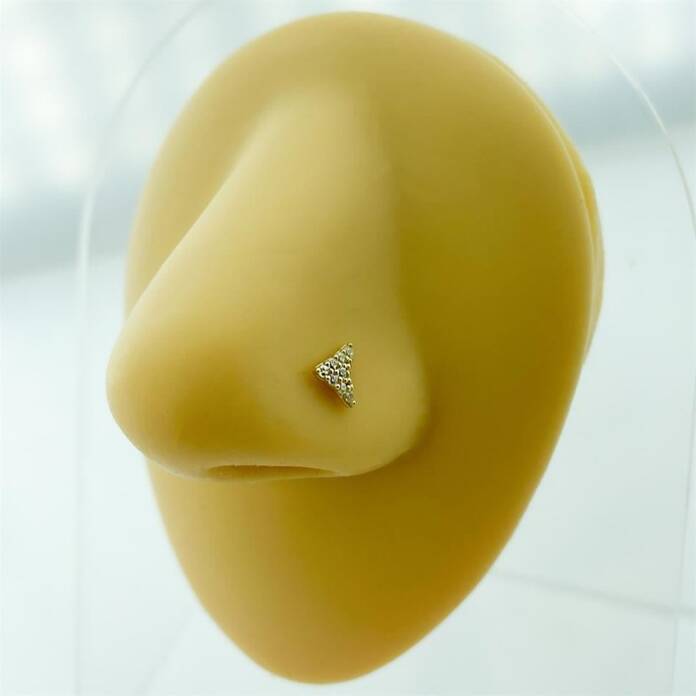 Taşlı Bumerang Motifli Altın Hızma - 2