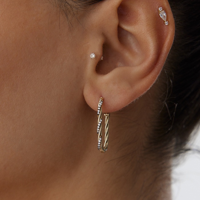 Taşlı Burgu Ataç Küpe - Alen