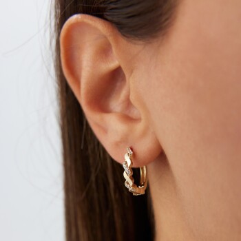 Taşlı Burgu Küpe - Durin