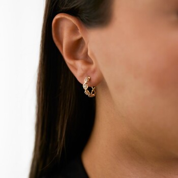 Taşlı Burgu Sarmal Küpe - Alen