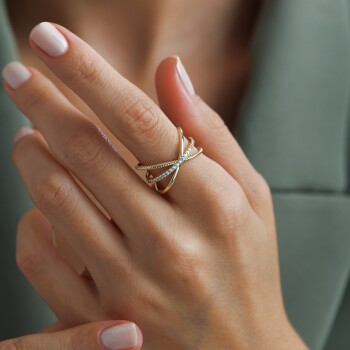 Taşlı Butterfly Yüzük - Nüans