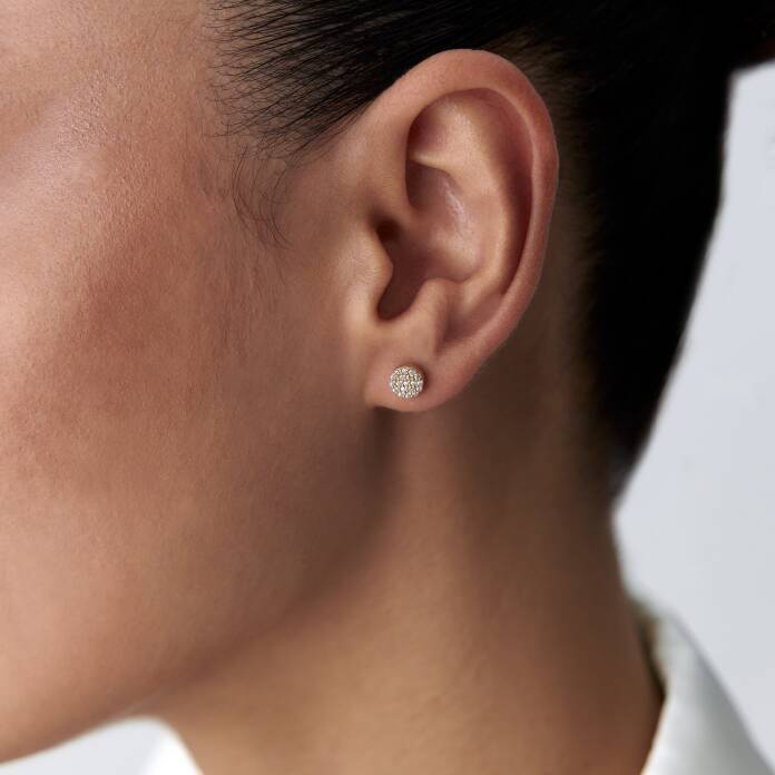 Taşlı Çember küpe - 4