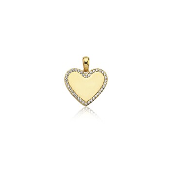 Taşlı Çerçeve Kalp Kolye Ucu - Koçak
