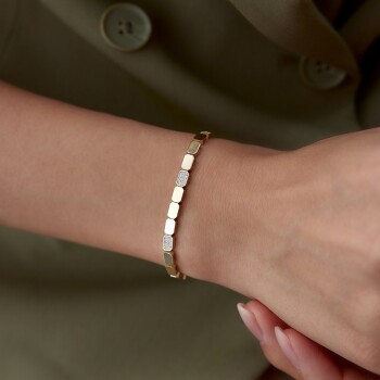 Taşlı Chocolate Bileklik - Rayna