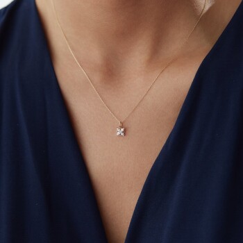 Taşlı Çiçek Kolye - Alen (1)