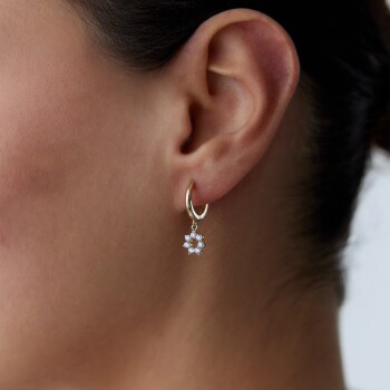 Taşlı Çiçek Küpe - Rayna (1)