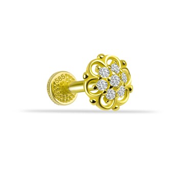 Taşlı Çiçek Minimal Tragus Piercing - Dianora (1)