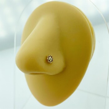 Taşlı Çiçek Motifli Altın Hızma - 2