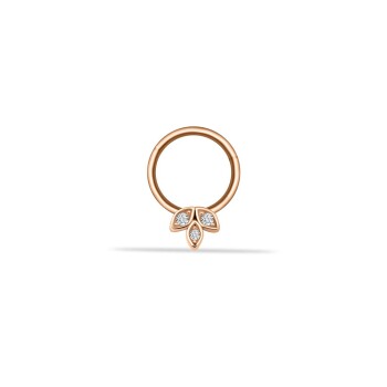 Taşlı Çiçek Motifli Helix Piercing - Dianora