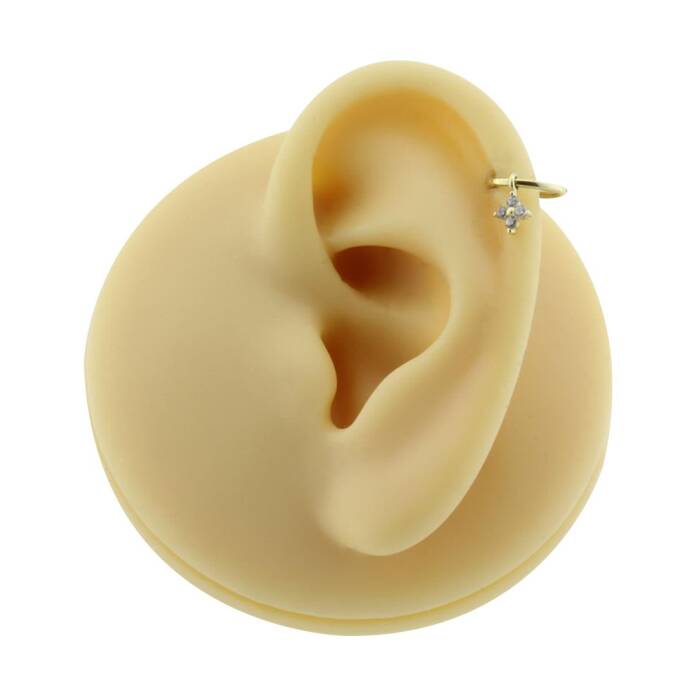 Taşlı Çiçek Sallantılı Helix - 2