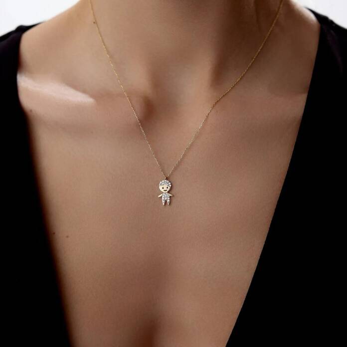 Taşlı Çocuk Kolye - 1