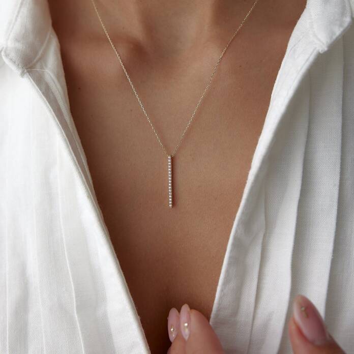 Taşlı Çubuk Kolye - 1