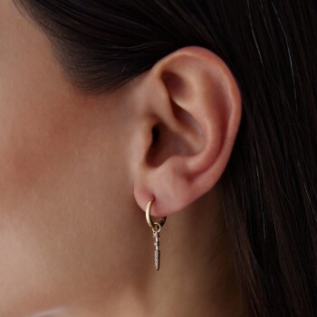 Taşlı Çubuk Sallantılı Küpe - Gökhan Bera (1)