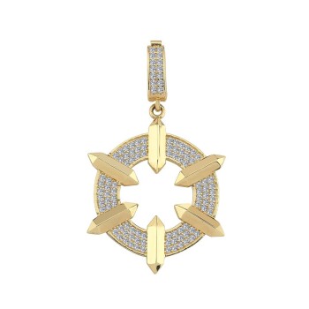 Taşlı Daire Sallantılı Charm - Koçak