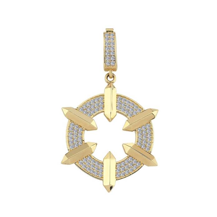 Taşlı Daire Sallantılı Charm - 1