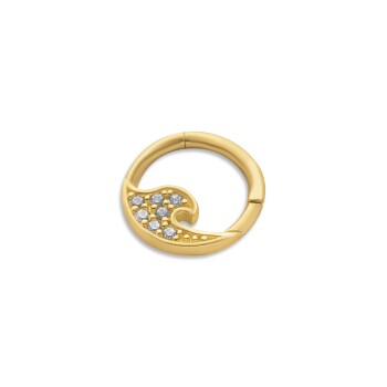Taşlı Dalga Helix Piercing - Alen