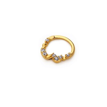Taşlı Dalga Model Helix Piercing - Alen