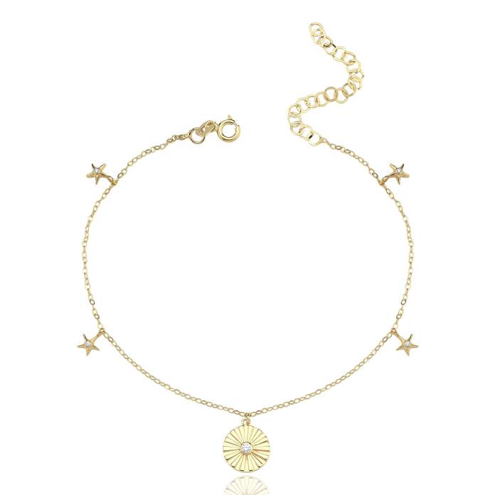 Taşlı Deniz Yıldızı Ve Çarkıfelek Halhal - 2