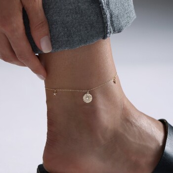 Taşlı Deniz Yıldızı Ve Çarkıfelek Halhal - 3