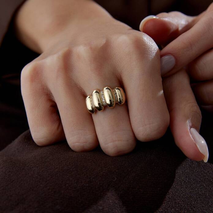 Taşlı Dilim Yüzük - 1