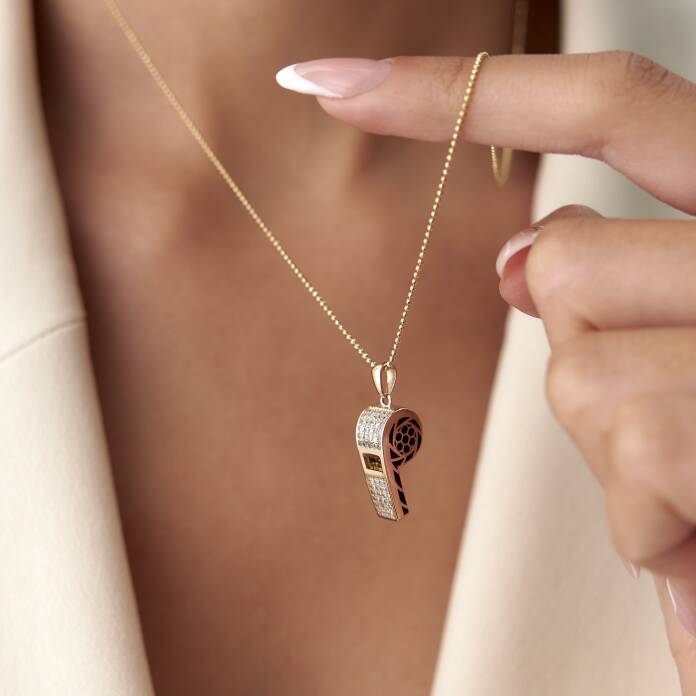 Taşlı Düdük Kolye - 1