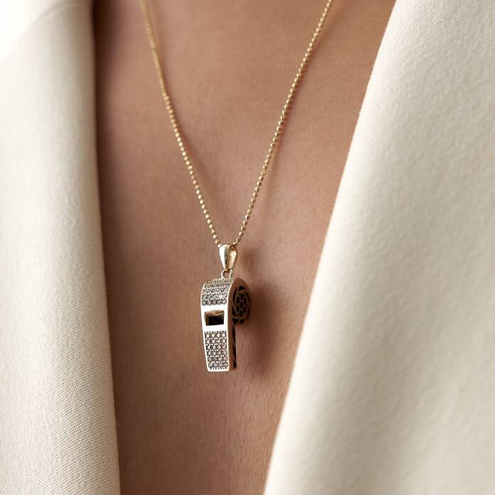 Taşlı Düdük Kolye - 2