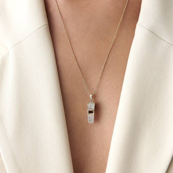 Taşlı Düdük Kolye - 4