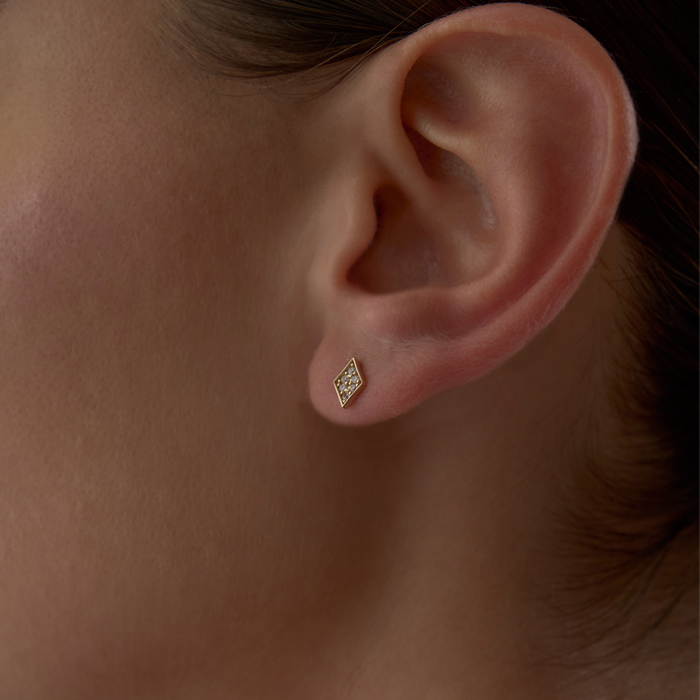 Taşlı Geometrik Küpe - Gökhan Bera (1)