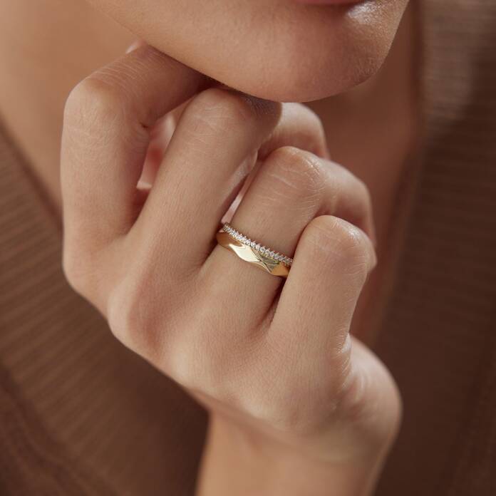 Taşlı Geometrik Yüzük - 2