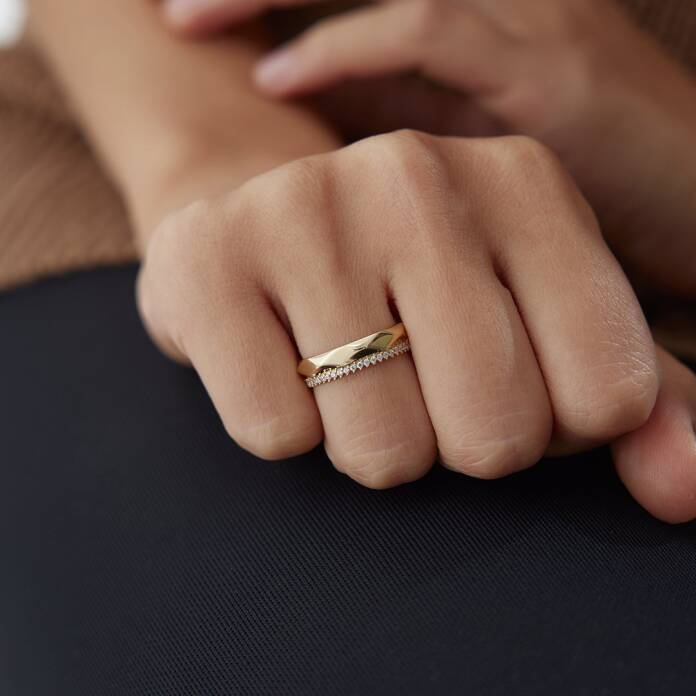 Taşlı Geometrik Yüzük - 3