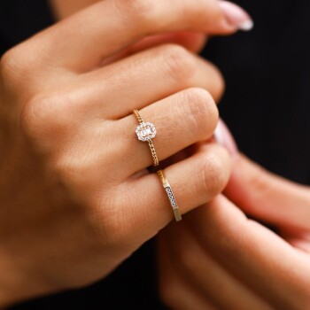 Taşlı Geometrik Yüzük - Rayna (1)