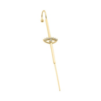 Taşlı Göz Hook Baston Küpe - Dianora