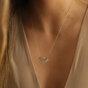 Taşlı Göz Kolye - 3