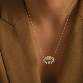 Taşlı Göz Kolye - Alen