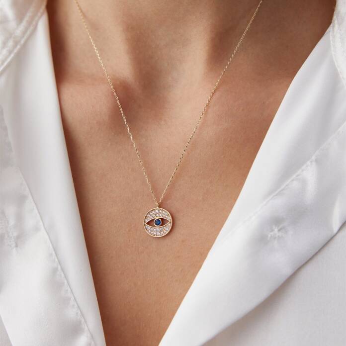 Taşlı Göz Kolye - 1