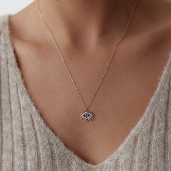 Taşlı Göz Kolye - Rayna